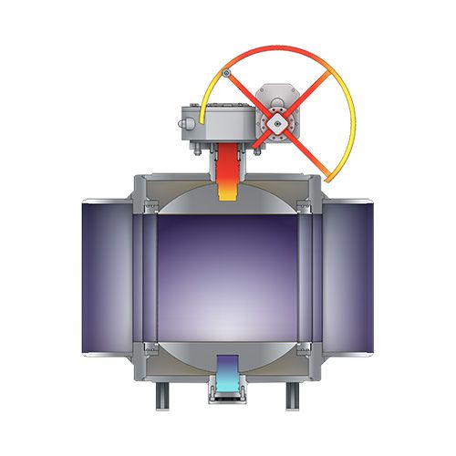 Fixed turbine type fully welded ball valve 700