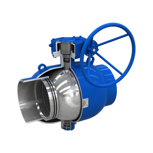 Fixed turbine type fully welded ball valve DN350