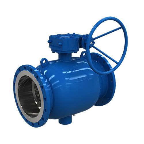 Fixed turbine type fully welded flange ball valve