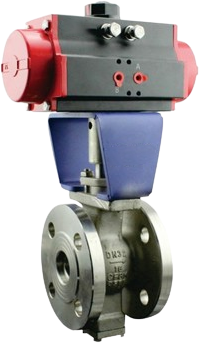 Flanged v ball valve