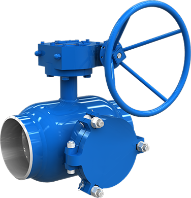 Fully welded filter ball valve